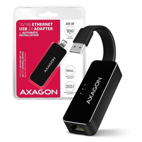 ADE-XR Karta sieciowa Fast Ethernet adapter, USB2.0, instalacja automatyczna AXAGON ADE-XR Karta sieciowa Fast Ethernet adapter, USB2.0, instalacja automatyczna AXAGON