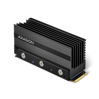 CLR-M2XL Chłodnica aluminiowa pasywna do dysku M.2 SSD, ALU korpus, silikonowe podkładki termiczne, wysokość 36mm AXAGON