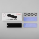 CLR-M2L10 Chłodnica aluminiowa pasywna do dysku M.2 SSD, ALU korpus, silikonowe silikonowe podkładki termiczne, wysokość 10mm AXAGON