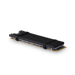 CLR-M2L3 Chłodnica aluminiowa pasywna do dysku M.2 SSD, ALU korpus, silikonowe podkładki termiczne, wysokość 3mm AXAGON