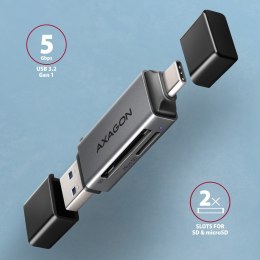 CRE-DAC Czytnik kart zewnętrzny USB3.2 Gen 1 Type-C + Type-A SD/microSD AXAGON