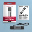 CRE-DAC Czytnik kart zewnętrzny USB3.2 Gen 1 Type-C + Type-A SD/microSD AXAGON