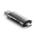 CRE-SAC Czytnik kart zewnętrzny USB3.2 Gen 1 Type-C + Type-A SD/microSD AXAGON