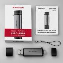 CRE-SAC Czytnik kart zewnętrzny USB3.2 Gen 1 Type-C + Type-A SD/microSD AXAGON