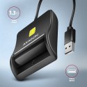 CRE-SM3N Czytnik kart identyfikacyjnych USB, 1.3m kabel AXAGON