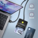 CRE-SM3SD Czytnik kart identyfikacyjnych & SD/microSD/SIM USB AXAGON