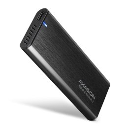 EEM2-SB2 Obudowa zewnętrzna aluminiowa bezśrubowa USB-C 3.2 Gen 2 - M.2 NVMe / SATA SSD 30-80mm ALU pudełko czarne + USB-A - USB AXAGON