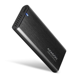 EEM2-SB2 Obudowa zewnętrzna aluminiowa bezśrubowa USB-C 3.2 Gen 2 - M.2 NVMe / SATA SSD 30-80mm ALU pudełko czarne + USB-A - USB AXAGON