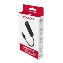 HMA-CR3A Wieloportowy hub 3x USB-A + SD/microSD, USB3.2 Gen 1 hub, metalowy, 20cm USB-A kabel AXAGON