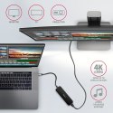 HMC-6H4A Wieloportowy hub 4x USB-A + HDMI, USB-C 3.2 Gen 1, PD 100W, 20cm USB-C kabel AXAGON