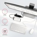 HMC-6H4A Wieloportowy hub 4x USB-A + HDMI, USB-C 3.2 Gen 1, PD 100W, 20cm USB-C kabel AXAGON