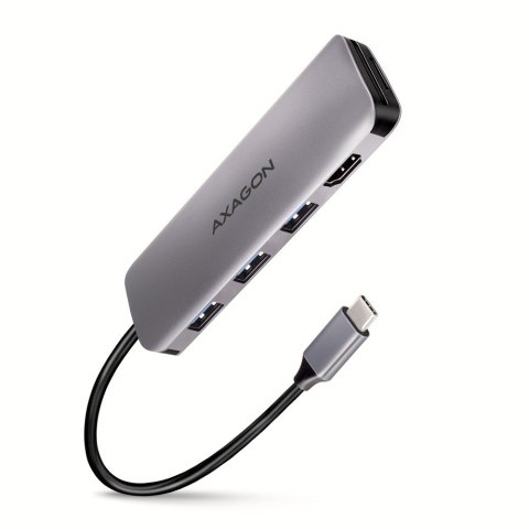 HMC-HCR3A Wieloportowy hub 3x USB-A + HDMI + SD/microSD, USB-C 3.2 Gen1, 20cm USB-C kabel AXAGON HMC-HCR3A Wieloportowy hub 3x USB-A + HDMI + SD/microSD, USB-C 3.2 Gen1, 20cm USB-C kabel AXAGON