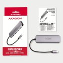 HMC-HCR3A Wieloportowy hub 3x USB-A + HDMI + SD/microSD, USB-C 3.2 Gen1, 20cm USB-C kabel AXAGON