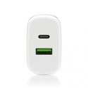 Ładowarka USB/USB-C QC3.0 25W Biała EverActive