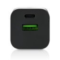 Ładowarka USB/USB-C QC3.0 30W technologia GaN Czarna EverActive