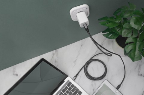 Ładowarka sieciowa, zasilacz GaN 2x USB-C PD 3.0 max. 65W, biała Digitus