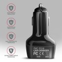 PWC-PQ38 Ładowarka samochodowa PD & QUICK 38W, 2x port (USB-A + USB-C), PD3.0/QC3.0/AFC/FCP/Apple AXAGON