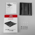 RHD-125B Ramka metalowa do montażu 1x 2.5" HDD w pozycji 3.5" Czarna AXAGON