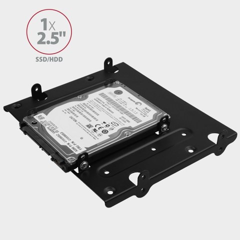 RHD-435 Ramka metalowa do montażu 4x 2.5" HDD (2x 2.5" HDD/SSD & 1x 3.5" HDD) w pozycji 5.25" Czarna AXAGON RHD-435 Ramka metalowa do montażu 4x 2.5" HDD (2x 2.5" HDD/SSD & 1x 3.5" HDD) w pozycji 5.25" Czarna AXAGON