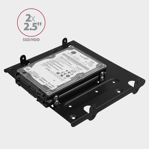 RHD-435 Ramka metalowa do montażu 4x 2.5" HDD (2x 2.5" HDD/SSD & 1x 3.5" HDD) w pozycji 5.25" Czarna AXAGON RHD-435 Ramka metalowa do montażu 4x 2.5" HDD (2x 2.5" HDD/SSD & 1x 3.5" HDD) w pozycji 5.25" Czarna AXAGON