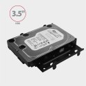 RHD-435 Ramka metalowa do montażu 4x 2.5" HDD (2x 2.5" HDD/SSD & 1x 3.5" HDD) w pozycji 5.25" Czarna AXAGON