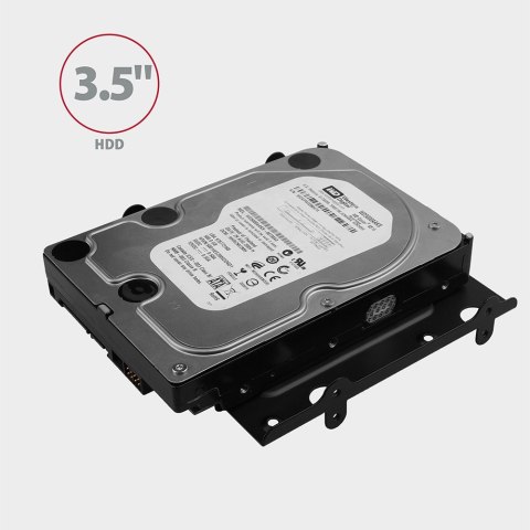 RHD-435 Ramka metalowa do montażu 4x 2.5" HDD (2x 2.5" HDD/SSD & 1x 3.5" HDD) w pozycji 5.25" Czarna AXAGON RHD-435 Ramka metalowa do montażu 4x 2.5" HDD (2x 2.5" HDD/SSD & 1x 3.5" HDD) w pozycji 5.25" Czarna AXAGON