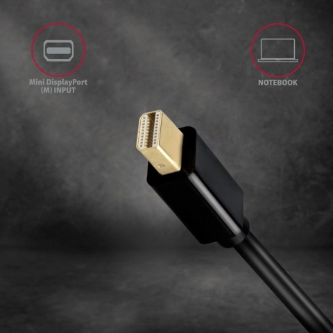 RVDM-HI14N Adapter aktywny Mini DP > HDMI 1.4, 4K/30Hz AXAGON RVDM-HI14N Adapter aktywny Mini DP > HDMI 1.4, 4K/30Hz AXAGON