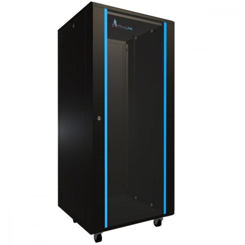 Szafa rack 27U 600x600 czarna stojąca Extralink