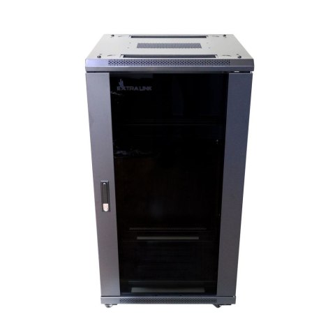 Szafa rack 27U 600x600 czarna stojąca Extralink
