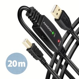 ADR-220B USB 2.0 A-M -> B-M aktywny kabel połączeniowy/wzmacniacz 20m AXAGON