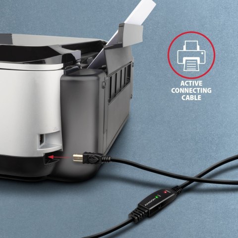 ADR-220B USB 2.0 A-M -> B-M aktywny kabel połączeniowy/wzmacniacz 20m AXAGON ADR-220B USB 2.0 A-M -> B-M aktywny kabel połączeniowy/wzmacniacz 20m AXAGON