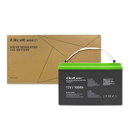 Akumulator żelowy | 12V | 100Ah | GEL Qoltec Akumulator żelowy | 12V | 100Ah | GEL Qoltec