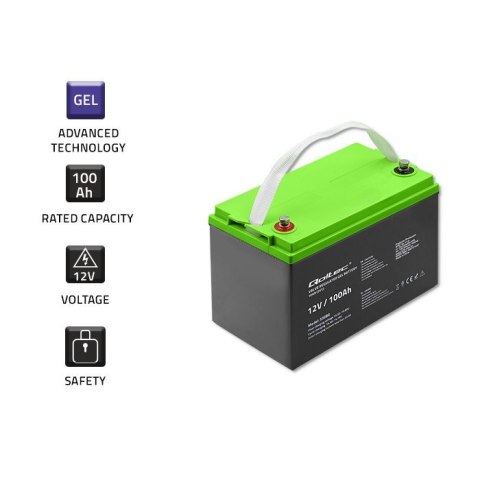 Akumulator żelowy | 12V | 100Ah | GEL Qoltec Akumulator żelowy | 12V | 100Ah | GEL Qoltec