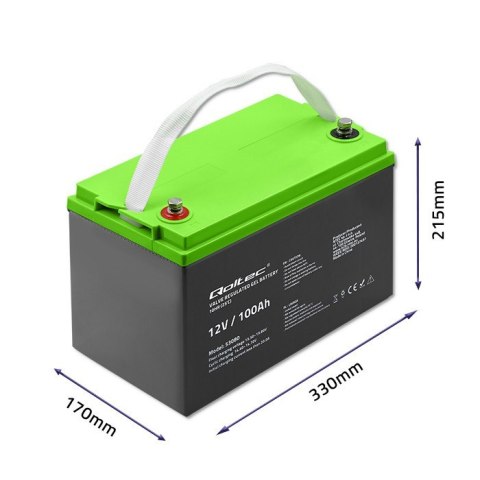 Akumulator żelowy | 12V | 100Ah | GEL Qoltec Akumulator żelowy | 12V | 100Ah | GEL Qoltec