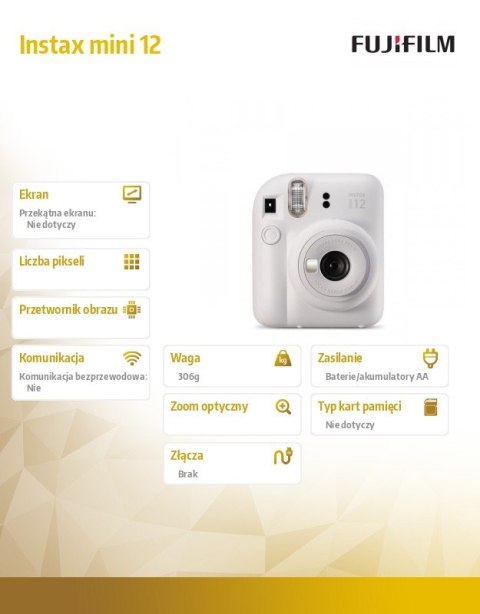 Aparat Instax mini 12 biały Fujifilm Aparat Instax mini 12 biały Fujifilm