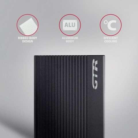 EE25-GTR Obudowa zewnętrzna aluminiowa USB3.2 Gen 2 - SATA 6G 2.5" SSD/HDD AXAGON EE25-GTR Obudowa zewnętrzna aluminiowa USB3.2 Gen 2 - SATA 6G 2.5" SSD/HDD AXAGON