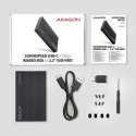 EE25-GTR Obudowa zewnętrzna aluminiowa USB3.2 Gen 2 - SATA 6G 2.5" SSD/HDD AXAGON