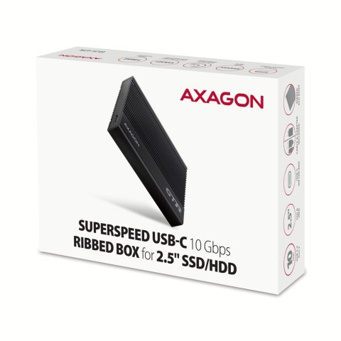 EE25-GTR Obudowa zewnętrzna aluminiowa USB3.2 Gen 2 - SATA 6G 2.5" SSD/HDD AXAGON EE25-GTR Obudowa zewnętrzna aluminiowa USB3.2 Gen 2 - SATA 6G 2.5" SSD/HDD AXAGON
