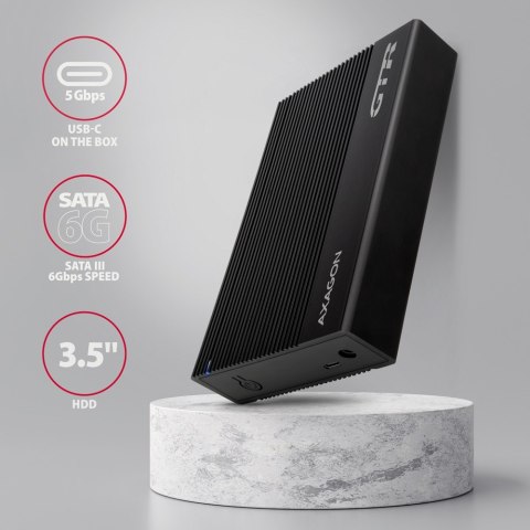 EE35-GTR Obudowa zewnętrzna aluminiowa USB3.2 Gen1 - SATA 6G 3.5" AXAGON EE35-GTR Obudowa zewnętrzna aluminiowa USB3.2 Gen1 - SATA 6G 3.5" AXAGON
