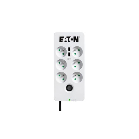Listwa antyprzepięciowa Protection Box 6 Tel@ USB FR Eaton
