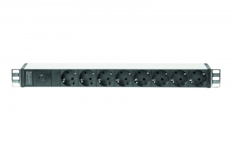 Listwa zasilająca PDU 19" Rack, 8x gniazdo schuko, 2.0m, 1x wtyk C14, 10A Aluminiowa Digitus