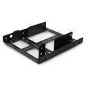 RHD-225 Ramka metalowa do montażu 2 x 2.5" w pozycji 3.5" Czarna AXAGON