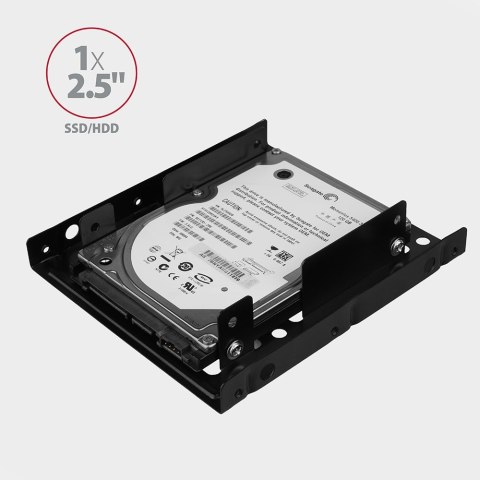 RHD-225 Ramka metalowa do montażu 2 x 2.5" w pozycji 3.5" Czarna AXAGON RHD-225 Ramka metalowa do montażu 2 x 2.5" w pozycji 3.5" Czarna AXAGON