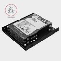 RHD-225 Ramka metalowa do montażu 2 x 2.5" w pozycji 3.5" Czarna AXAGON