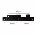 RHD-225 Ramka metalowa do montażu 2 x 2.5" w pozycji 3.5" Czarna AXAGON
