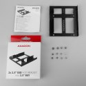 RHD-225 Ramka metalowa do montażu 2 x 2.5" w pozycji 3.5" Czarna AXAGON