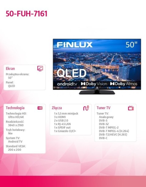 Telewizor QLED 50 cali 50-FUH-7161 Finlux Telewizor QLED 50 cali 50-FUH-7161 Finlux