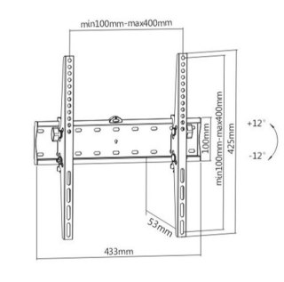 Uchwyt ścienny do telewizora (regulowany), 32 cale-55 cali, (40 kg) Gembird