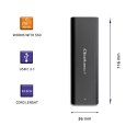 Obudowa | kieszeń do dysków M.2 SATA SSD | NGFF | USB typ C Qoltec