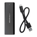 Obudowa | kieszeń do dysków M.2 SATA SSD | NGFF | USB typ C Qoltec